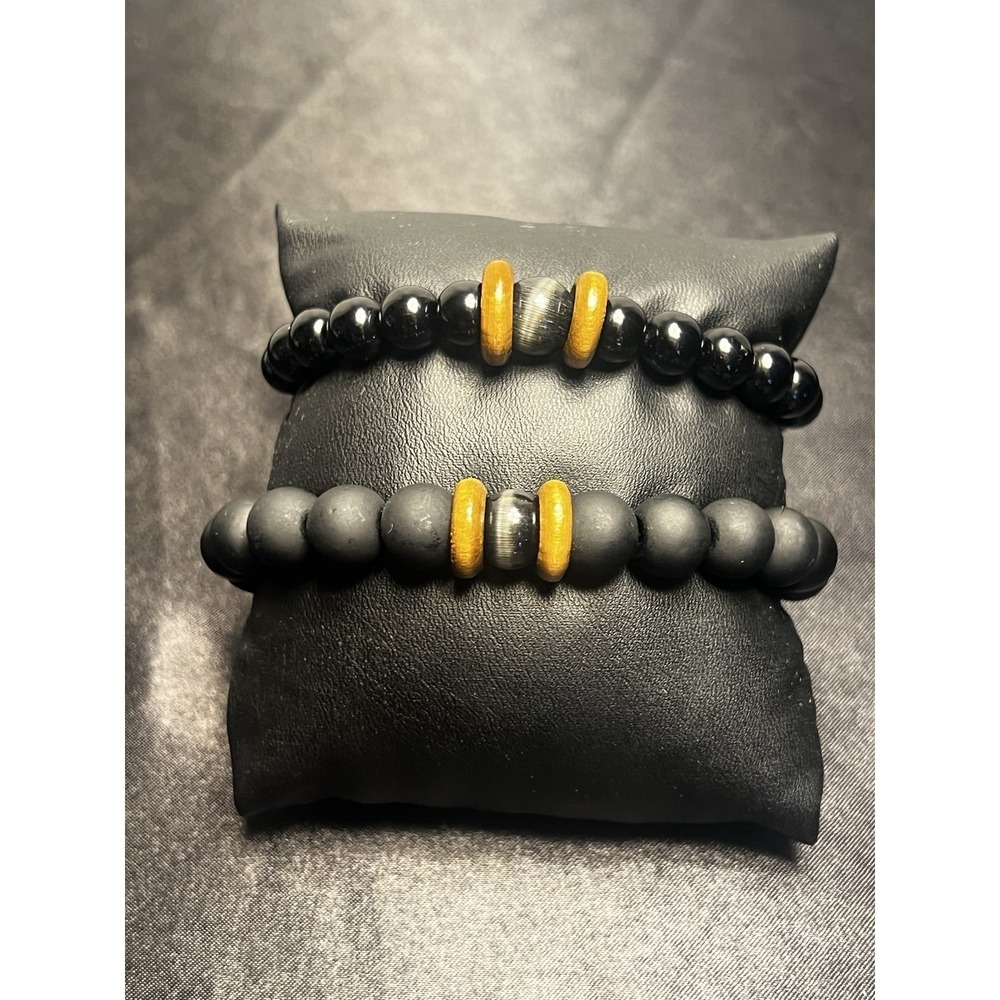 His & Hers Matching Beaded Bracelet Set – Handmade by Me – Includes Gift Box - Picture 2 of 6